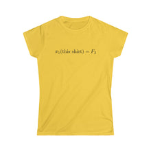 Load image into Gallery viewer, π₁(this shirt) = F₃ (women's)