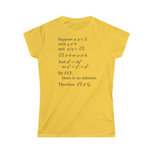 Load image into Gallery viewer, FLT ⇒ √2∉ℚ (women's)